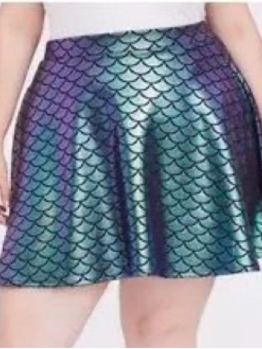 Torrid Disney little mermaid Iridescent Scale Skater Skirt 3X cosplay vacation